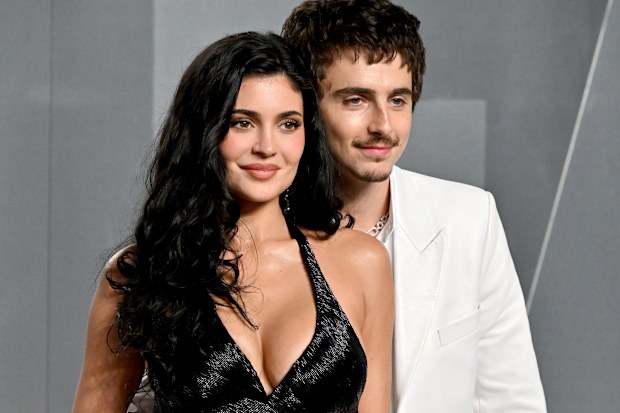 Kylie Jenner and Timothée Chalamet attend the 2026 Vanity Fair Oscar Party hosted by Mark Guiducci at Los Angeles County Museum of Art on March 15, 2026 in Los Angeles, California.