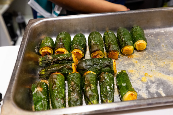 Zucchini dolma.