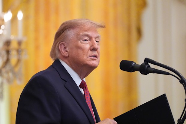 President Donald Trump speaks during a Hispanic Heritage Month event in the East Room of the White House, Wednesday, Sept. 30, 2026, in Washingto