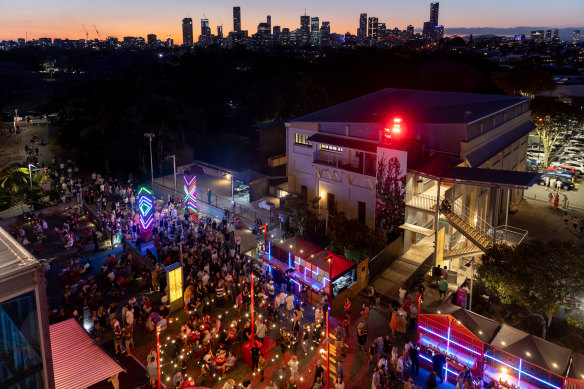 The view from Vertigo, Brisbane Powerhouse’s new sky-high dining experience.