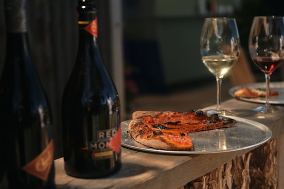 Stop by for a glass (and a slice of pizza) from Red Hill cellar door Quealy.