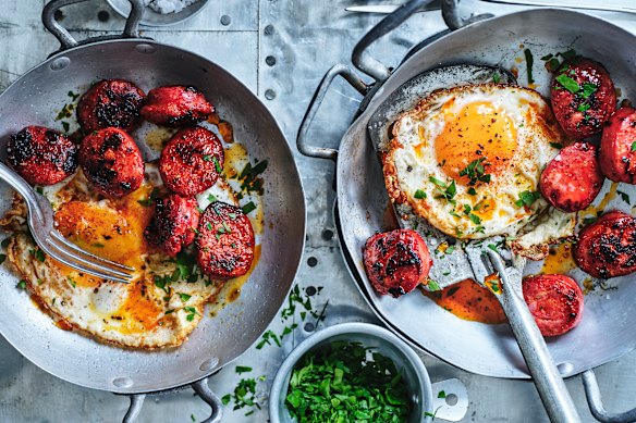 Chorizo and eggs.
