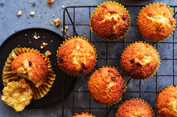 White chocolate muffins.