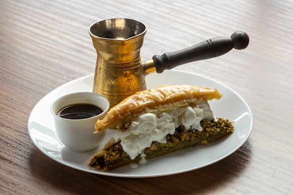 Baklava ice cream sandwich at Shamiat.