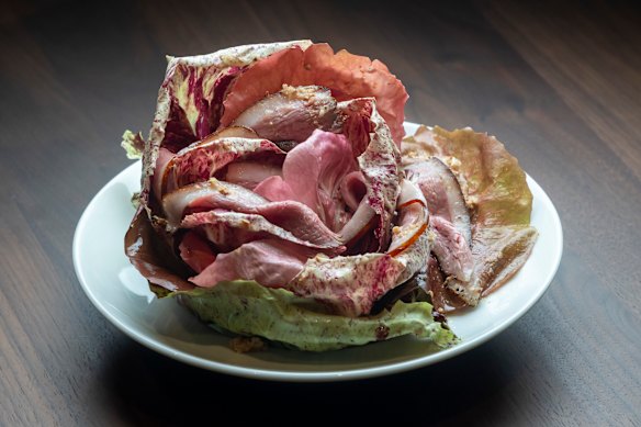 Radicchio and duck.