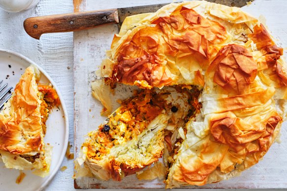 Julia Busuttil Nishimura's Greek-inspired vegetarian pie.