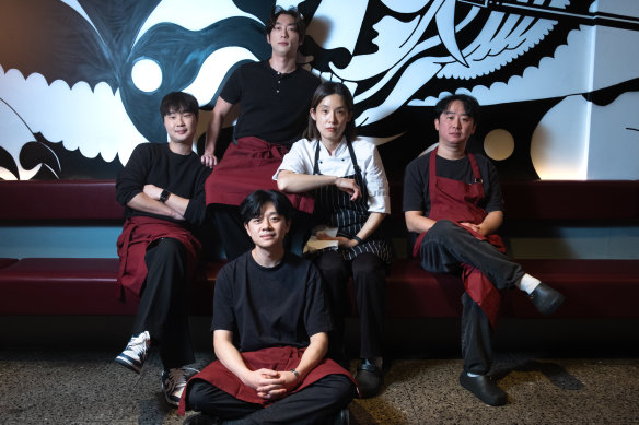 The team behind Beom Beom, a newly opened Korean “soul food” restaurant in Haymarket. 