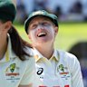 Healy enjoyed her final day in Test cricket.