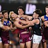 Sam Walsh gets into Levi Ashcroft.