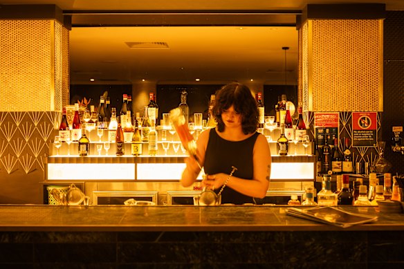 The bar at Valentine’s. 