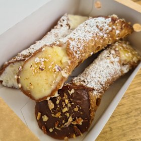 Assorted cannoli from T. Cavallaro &amp; Sons.