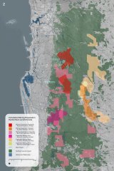 A map of proposed and operating leases in the Northern Jarrah Forest from Alcoa, South32 and Rio Tinto.