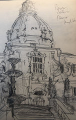 A sketch made by Proudfoot during his time in Rome.