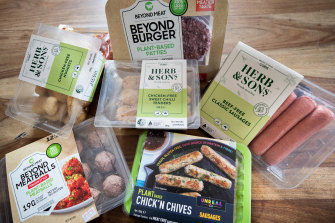 Some of the plant-based meat alternatives available to consumers.