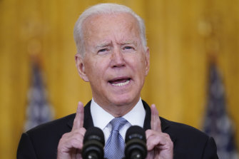 US President Joe Biden: Standing firm on his decision to withdraw troops from Afghanistan.