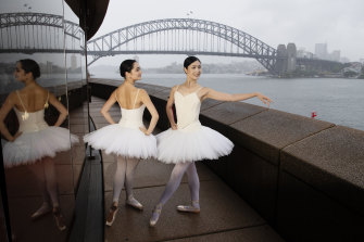 Winners of the Telstra Ballet Dancer Awards Lilly Maskery and  Rina Nemoto.
