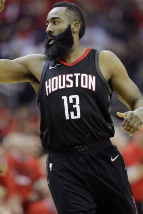 Back in business: James Harden and the Rockets have squared the series.