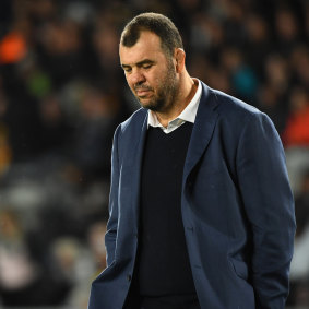 Michael Cheika is yet to coach a Wallabies team to victory against England with Eddie Jones at the helm. 