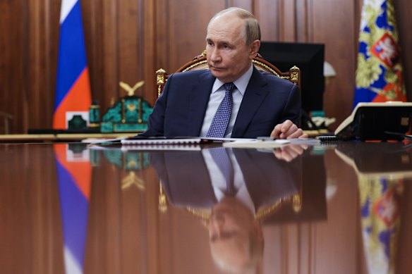 Russian President Vladimir Putin at the Kremlin in Moscow on Tuesday.