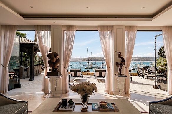 The price guide for the waterfront property is $85 million to $90 million.