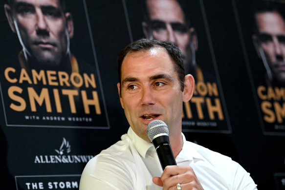 Cameron Smith at his book launch on Monday.