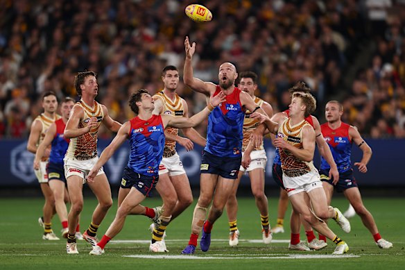 Max Gawn continues his hot form against Hawthorn.
