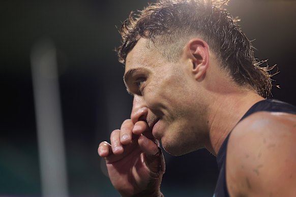 Patrick Cripps after the defeat. 