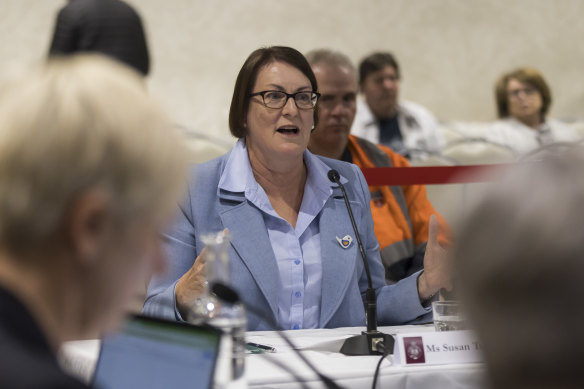 The Federal Member for Macquarie Susan Templeman at the inquiry on Friday.