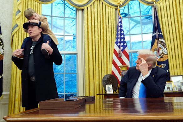 Elon Musk’s son X Æ A-Xii was a special guest in the Oval Office when Donald Trump signed an executive order empowering DOGE.