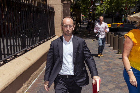 ClubsNSW CEO Josh Landis leaves NSW Parliament House after meeting with Premier Dominic Perrottet last year.