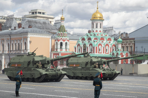 Rehearsal for a Victory Day military parade in Moscow earlier this month. 