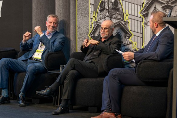 Carlos Moreno (centre) says denser suburbs foster human connection.