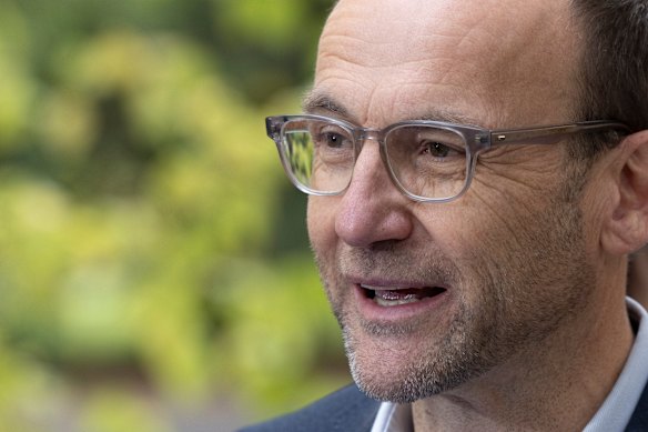Greens leader Adam Bandt conceding defeat in his seat of Melbourne on Thursday.