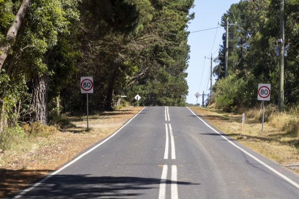 Myers Road in Balnarring was one of those included in the speed reduction trial. 