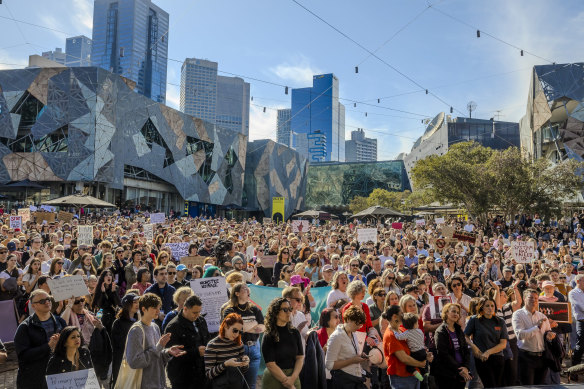 Thousands marched in Melbourne this week calling for national action to end violence against women.

