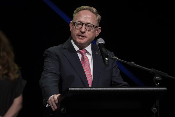 Arts minister Ben Franklin at Sydney Festival’s media call. 