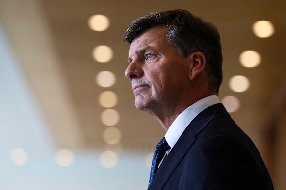Liberal Leadership contender from central casting: Angus Taylor.