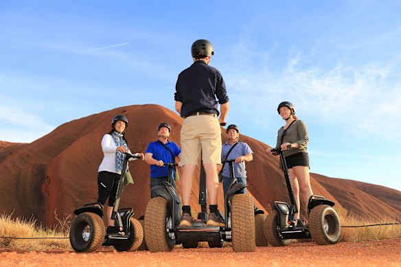 Rock and roll: the Uluṟu Sunrise and Segway tour is 12-kilometres of fun and history lesson. 