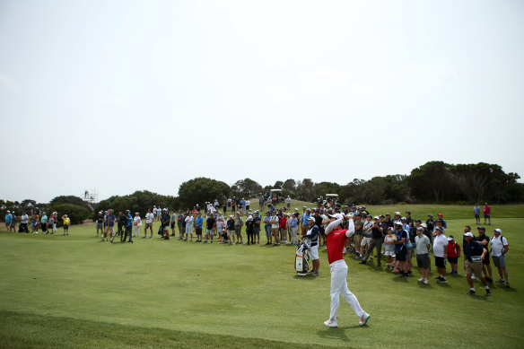 Australia’s Min Woo Lee pictured at the 2020 Vic Open.