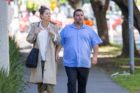 Ben’s parents Tracey and Jace Austin outside the coroners court.