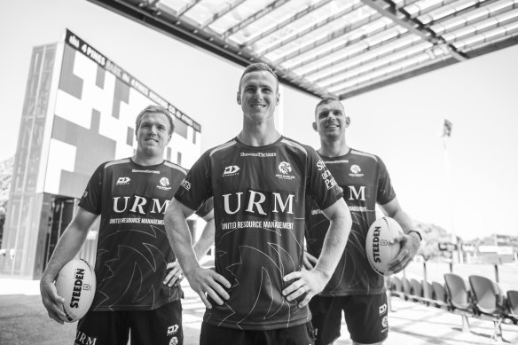 The time is now: Manly’s Big Three, Jake Trbojevic, Daly Cherry-Evans and Tom Trbojevic, take time out at training this week