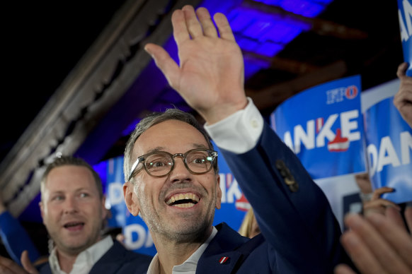 Herbert Kickl, leader of Austria’s far-right Freedom Party, led the popular vote in recent elections on the back of an extreme anti-immigration campaign. 