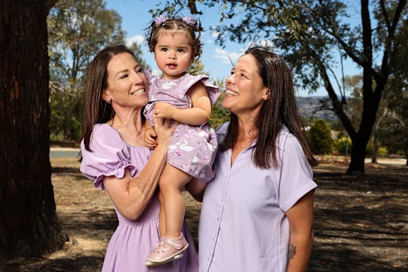 Melinda and Gail McCann with their daughter Alexis.