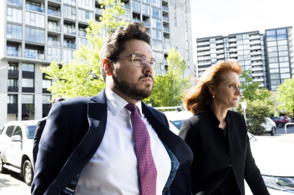 Bruce Lehrmann departs the ACT Supreme Court on Wednesday.