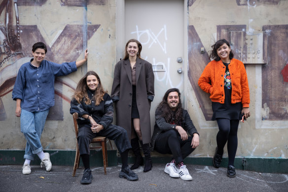 Directors Charlotte Wells, Lola Quivoron, Alena Lodkina, Ariel Escalante and Martika Ramirez Escobar.