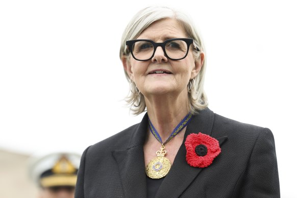 Governor-General Sam Mostyn, pictured on Remembrance Day in 2024, is bringing a fresh energy to the role.