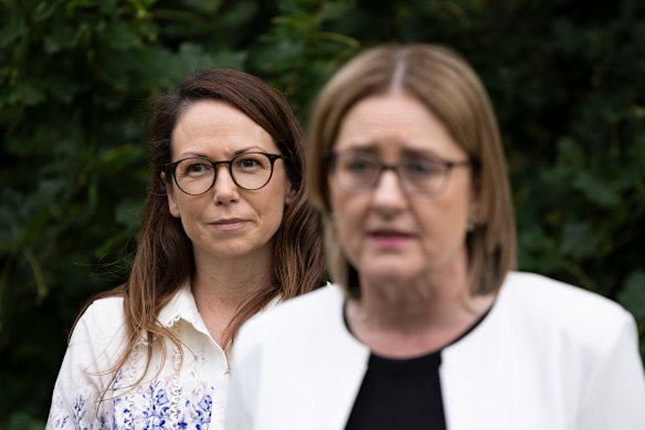 Treasurer Jaclyn Symes and Premier Jacinta Allan are hoping that work from home laws will help Labor get the chocolates in November.