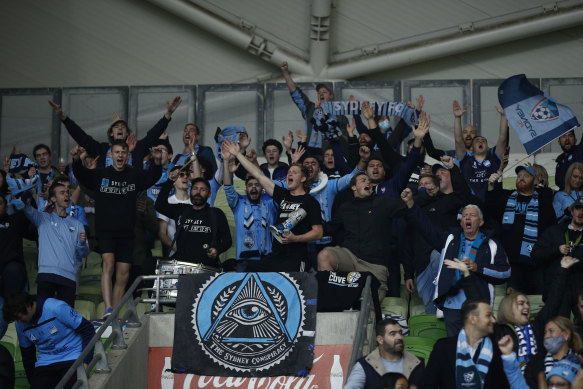Sydney FC fans are in fine voice.