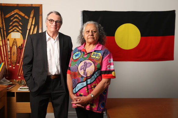 Reognition in Anthem founders, former Victorian Supreme Court judge Peter Vickery QC and Wiradjuri Elder Aunty Sue Bulger.