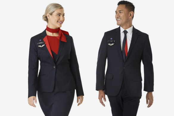 Qantas’ new uniforms.